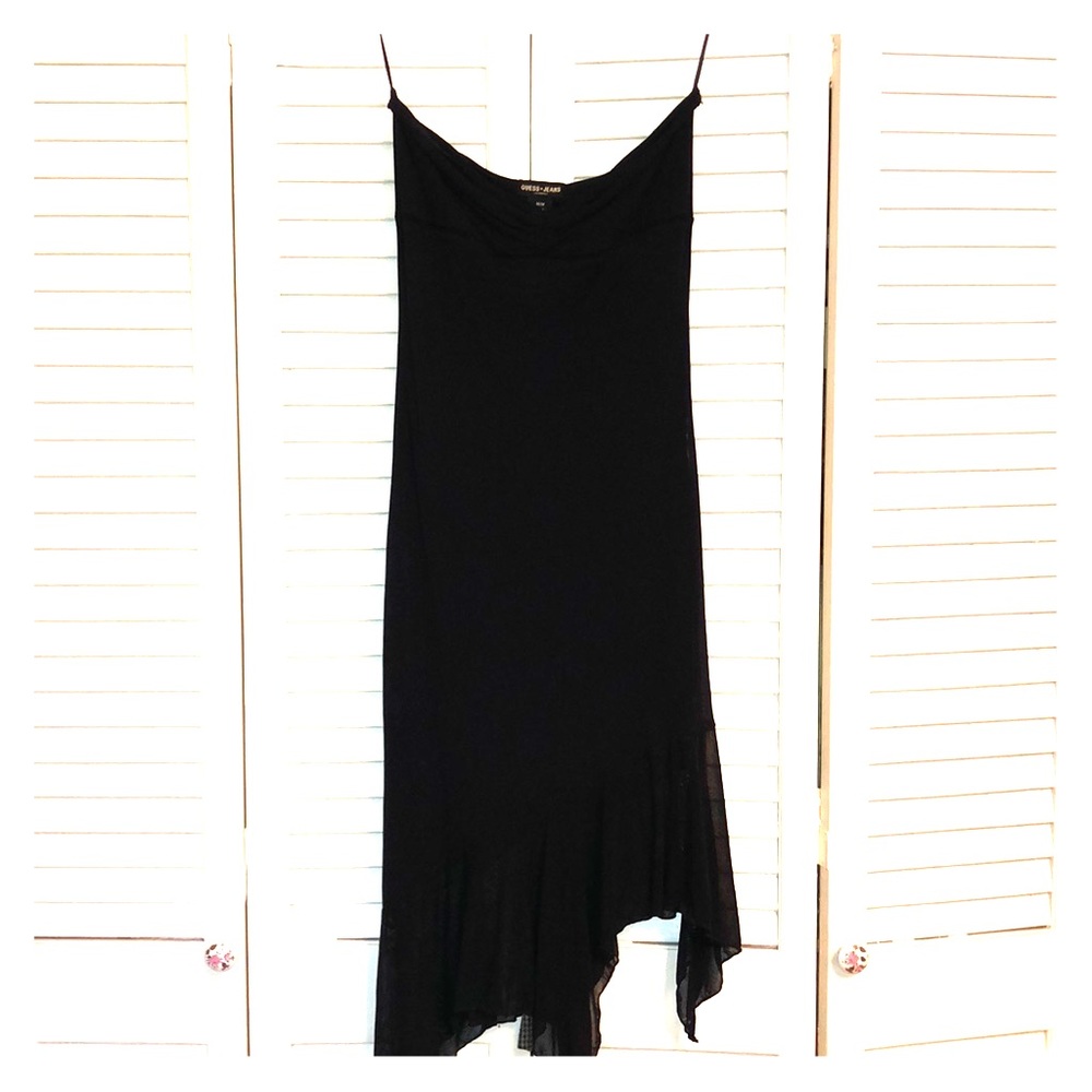 Guess Jeans Black Dress Size Medium 100% Nylon
